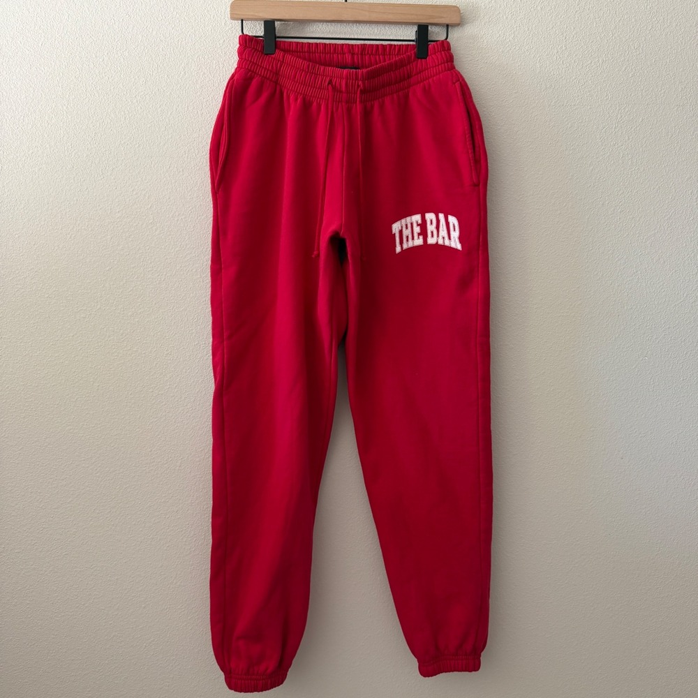 THE BAR Womens Sweatpants Collegiate Athleisure Streetwear Joggers Size S